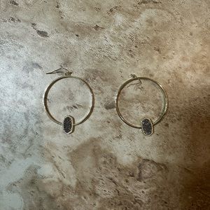 Kendra Scott Gold plated Hoops with pendant